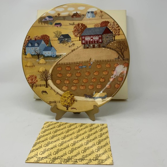 Royal Doulton Other - Vtg Marked ROYAL DOULTON 1978 Limited Edition Pumpkin Patch Plate CR BROWN #2639